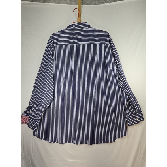 Paul & Shark Royal Yacht Club Button Down Long Sleeve Shirt Blue Stripe 3XL - Picture 8 of 9